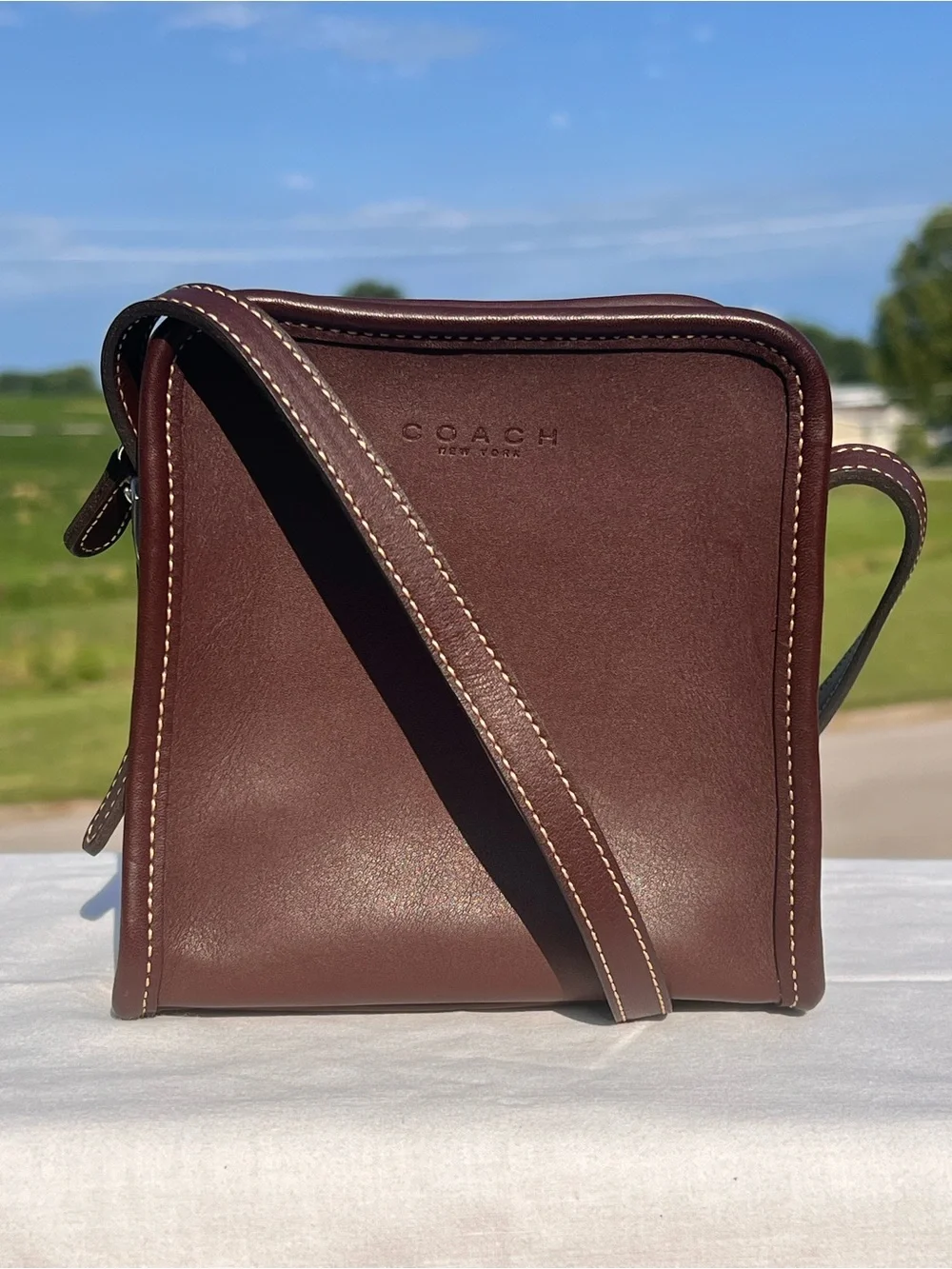 Vintage Coach Brown Leather Bellini Crossbody Bag 9139 - Picture 8 of 8